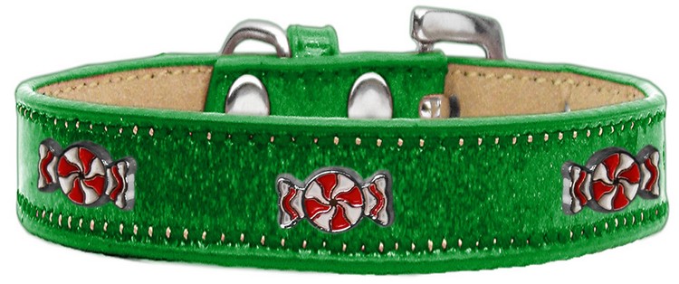 Peppermint Widget Dog Collar Emerald Green Ice Cream Size 12